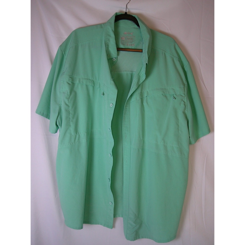 Silver Bait Mens Short Sleeve Fishing Shirt Vented Back‎ Aqua XXL